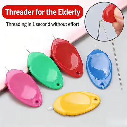 5pcs Thumb Needle Threader, Quick Needle Threader Auxiliary Automatic Needle Recognition Thumb Universal Sewing Threader