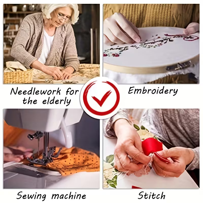 5pcs Thumb Needle Threader, Quick Needle Threader Auxiliary Automatic Needle Recognition Thumb Universal Sewing Threader