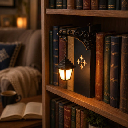 Bookshelf Lantern Light - Bookish Gifts For Book Lovers, Bookworms, Readers - Light Up Your Reading Nook