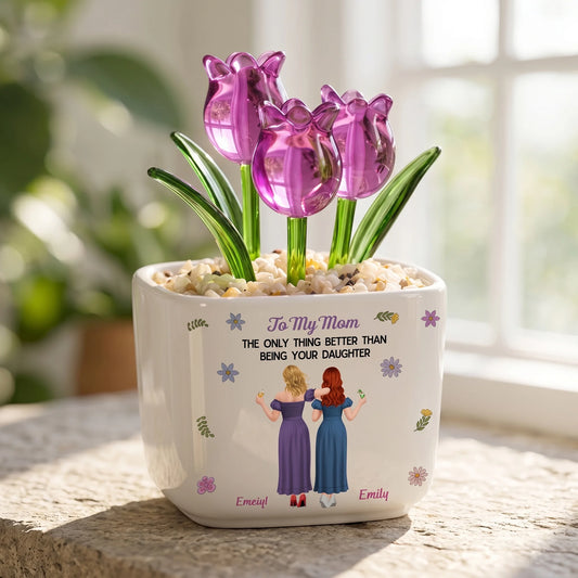 Like You Like Me - Personalized Custom Glass Everlasting Tulips