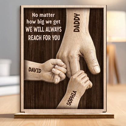 Custom 2-Layered Wooden Plaque - Personalized Father's Day Birthday Gifts For Dad, Grandpa