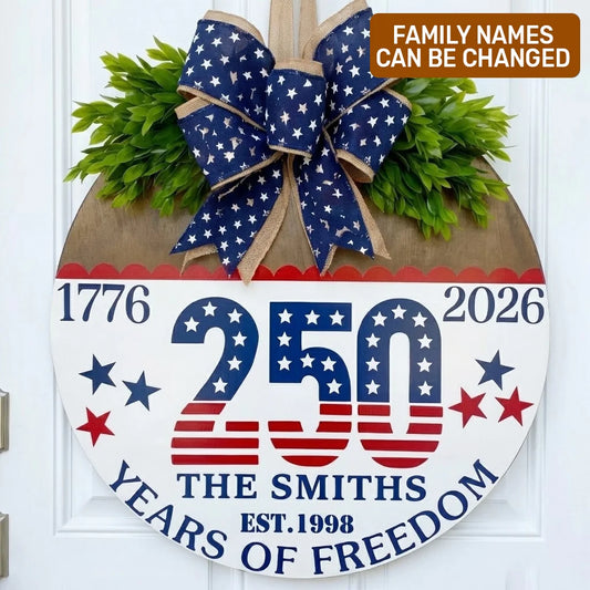 America 250 Door Hanger - Personalized Door Sign