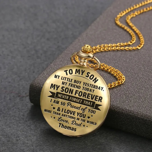 My Son Forever - Personalized Custom Pocket Watch