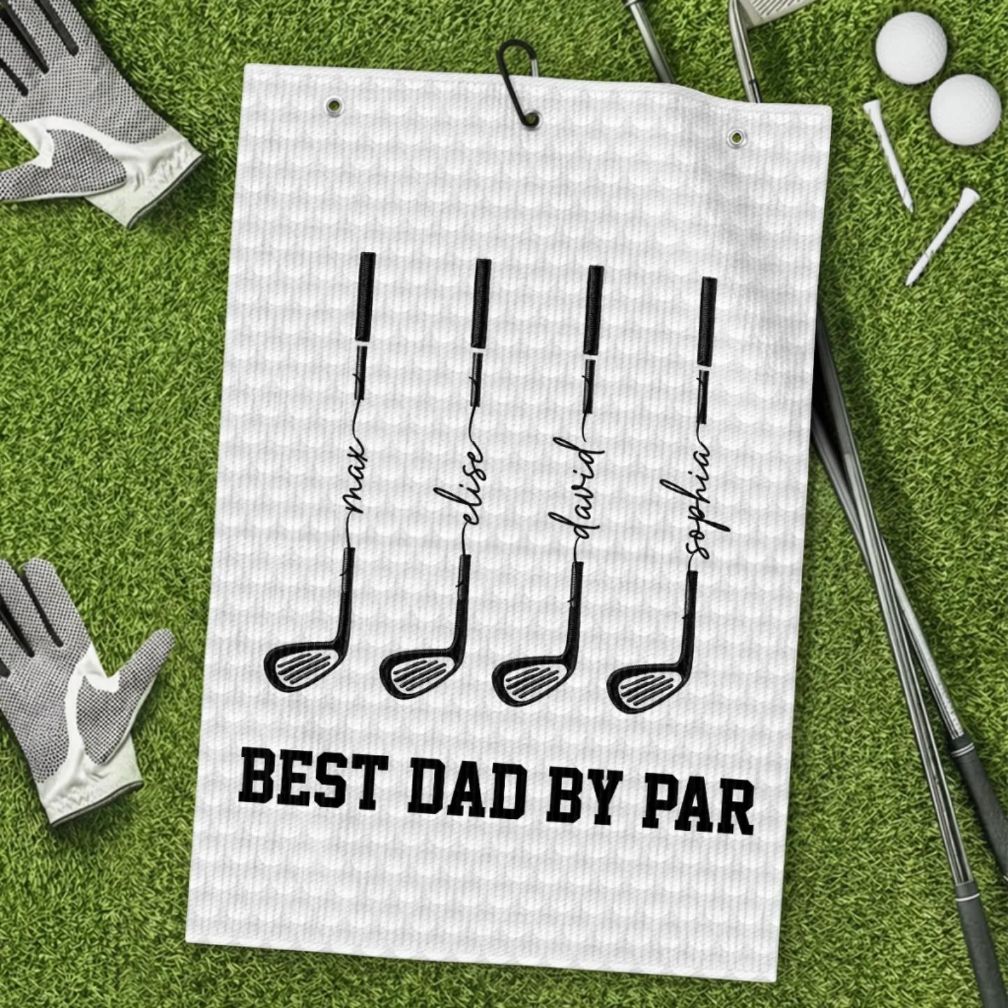 Custom Golf Towel - Personalized Father's Day Birthday Golf Gifts For Dad, Grandpa