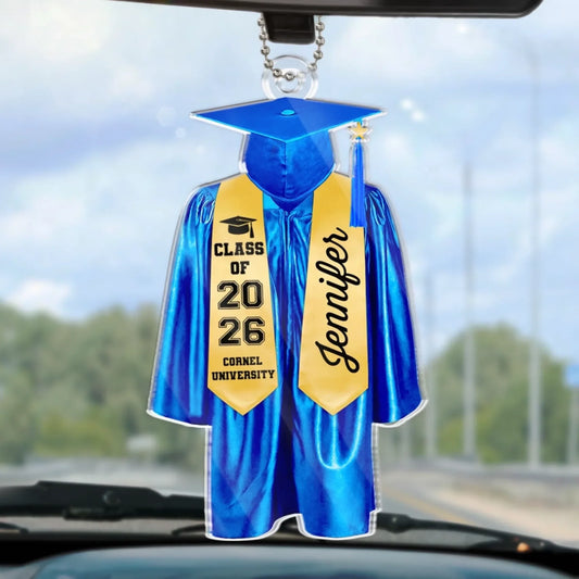 Custom Car Ornament - Personalized Graduation Gift For Family Members, Siblings, Brothers, Sisters