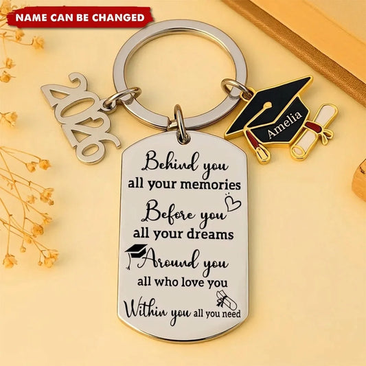 Custom Keychain - Personalized Graduation Gift For Family Members