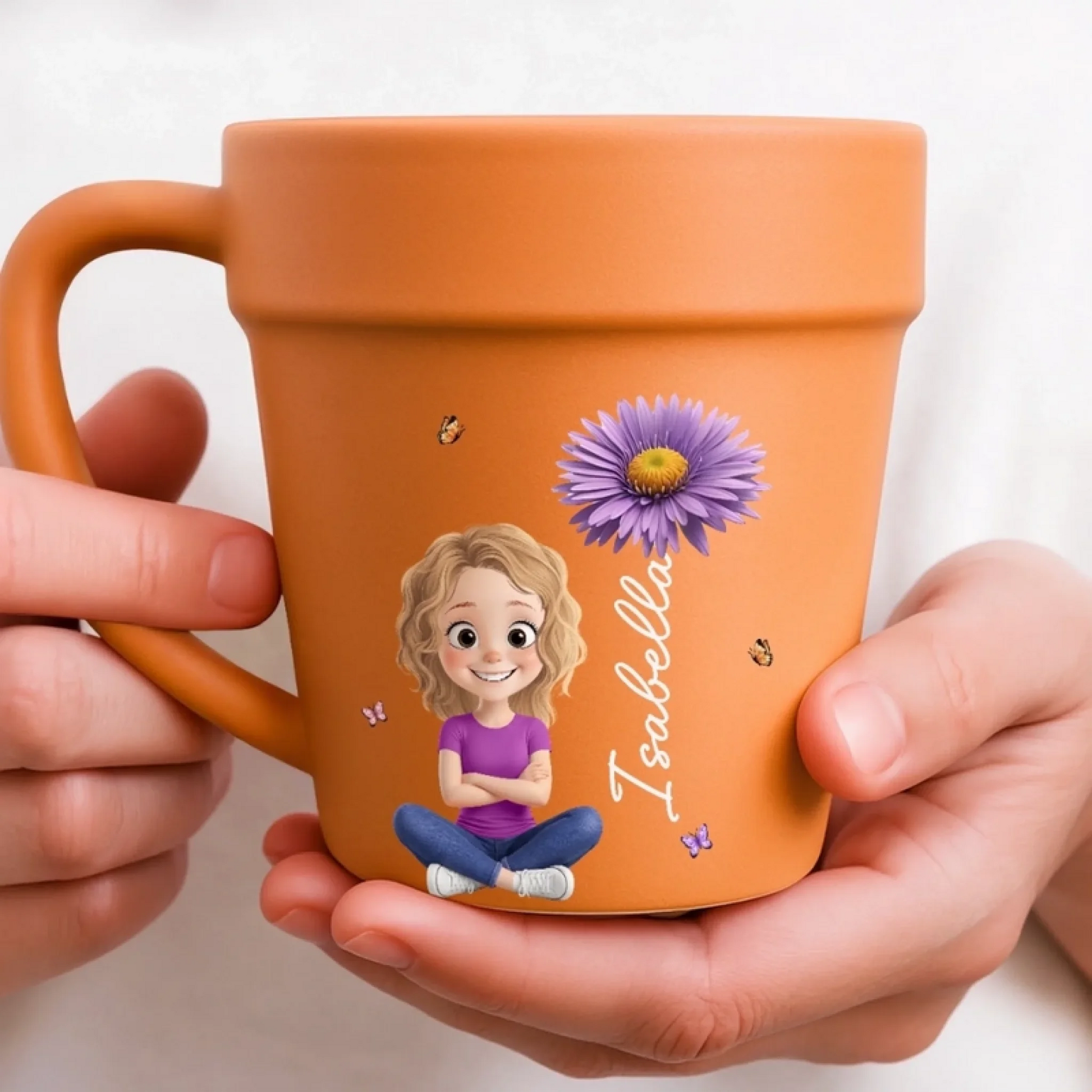 Custom Plant Pot Ceramic Mug - Personalized Birthda (1)