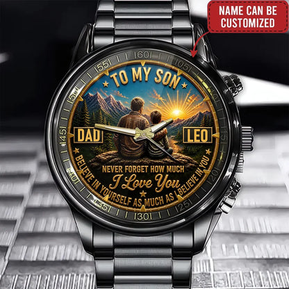Custom Watch - Personalized Birthday Gifts For Son - You Mean The World To Me