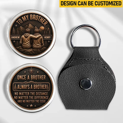 Custom Pocket Hug - Personalized Birthday Gifts For Brothers - Brothers Stand Strong Together