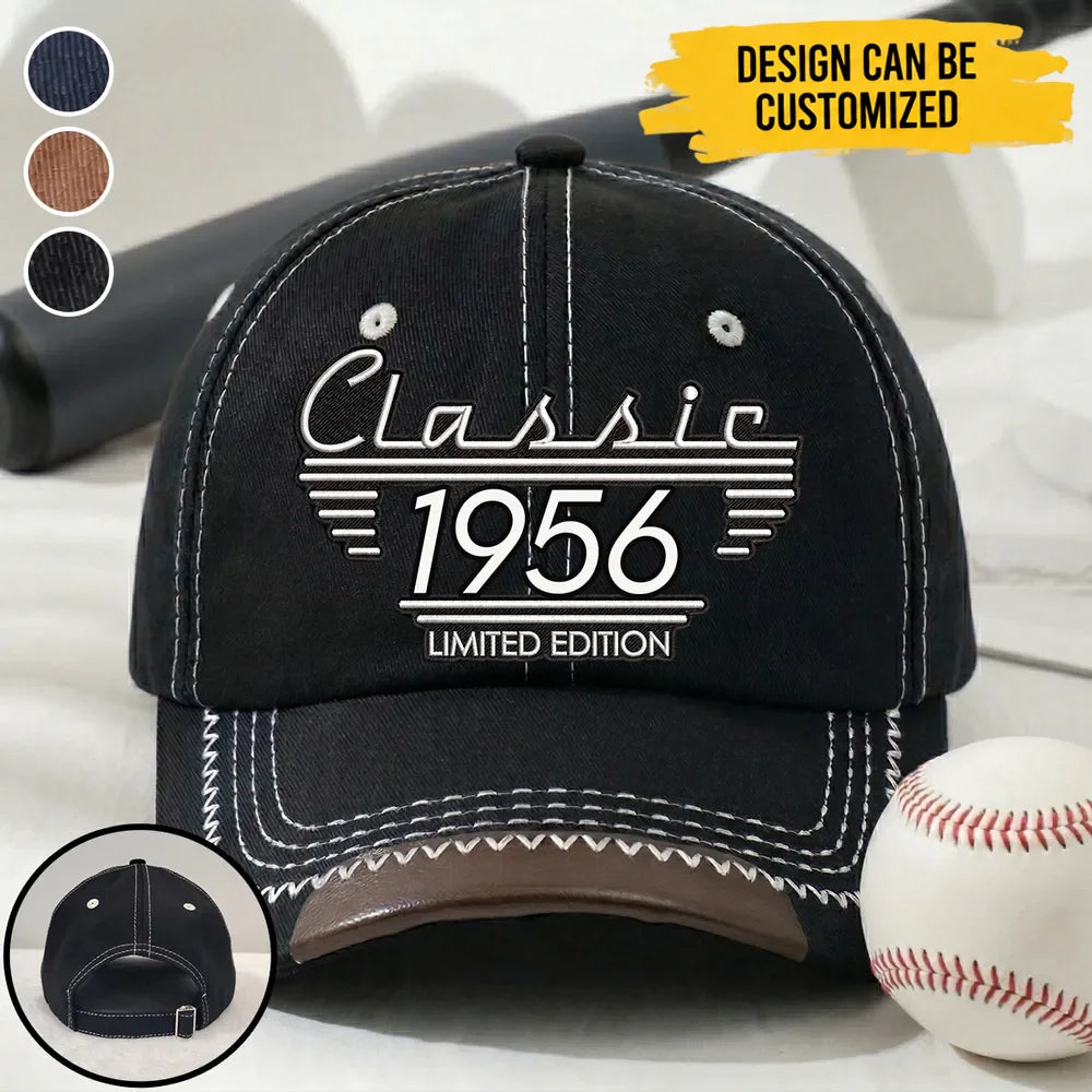 Custom Vintage Soft Baseball Cap - Personalized Vintage Birth Year Cap - Unique Gift for Senior Men Who Love Classic Style