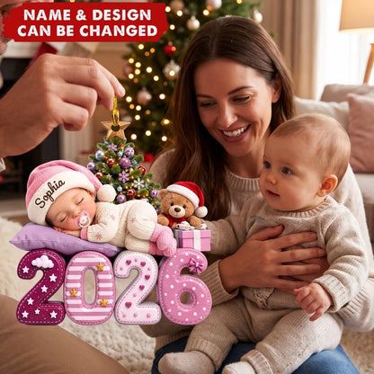 Custom First Christmas Acrylic Ornament - Personalized Christmas Birthday Gifts For Mom, Dad, Brother, Sister - Our Greatest Blessing Ever