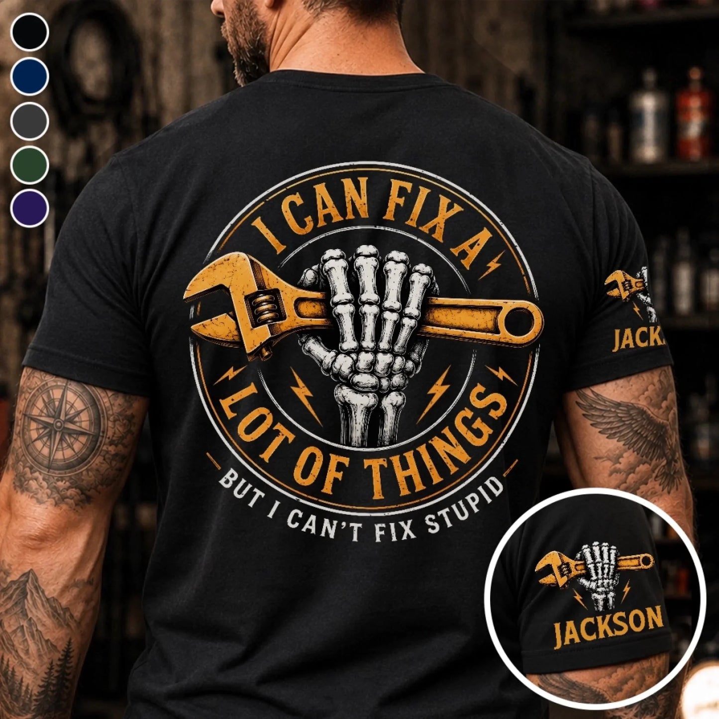 Custom T-Shirt - Personalized Birthday Gifts For Husband, Son, Grandson, Brother, Grandpa, Dad, Yourself - Master Of Repairs