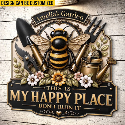 Custom Shaped Metal Sign - Personalized Birthday Garden Gifts For Gardeners - Bloom Where You Are Planted