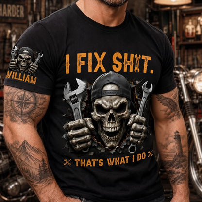 Custom T-Shirt - Personalized Birthday Gifts For Husband, Son, Grandson, Brother, Grandpa, Dad, Yourself - Built To Keep It Running