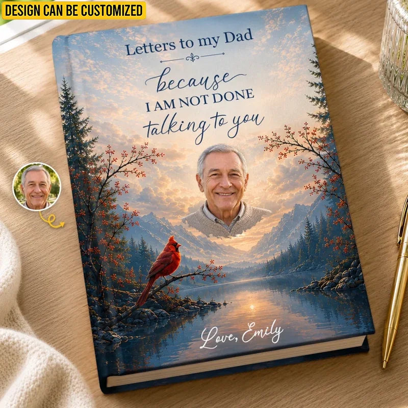 Custom Photo Hardcover Journal - Personalized Memorial Sympathy Gifts For Loss Of Mom, Dad - Your Love Still Guides Me Home