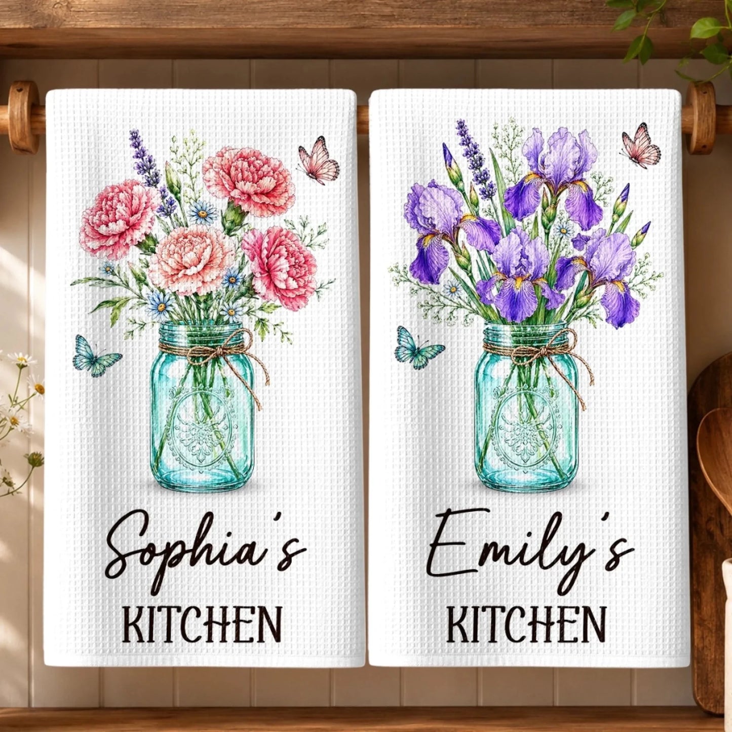 Custom Kitchen Towel - Personalized Birthday Gifts For Wife, Daughter, Besties, Sisters, Granddaughter, Grandma, Mom, Yourself - Made With Love And Flavor