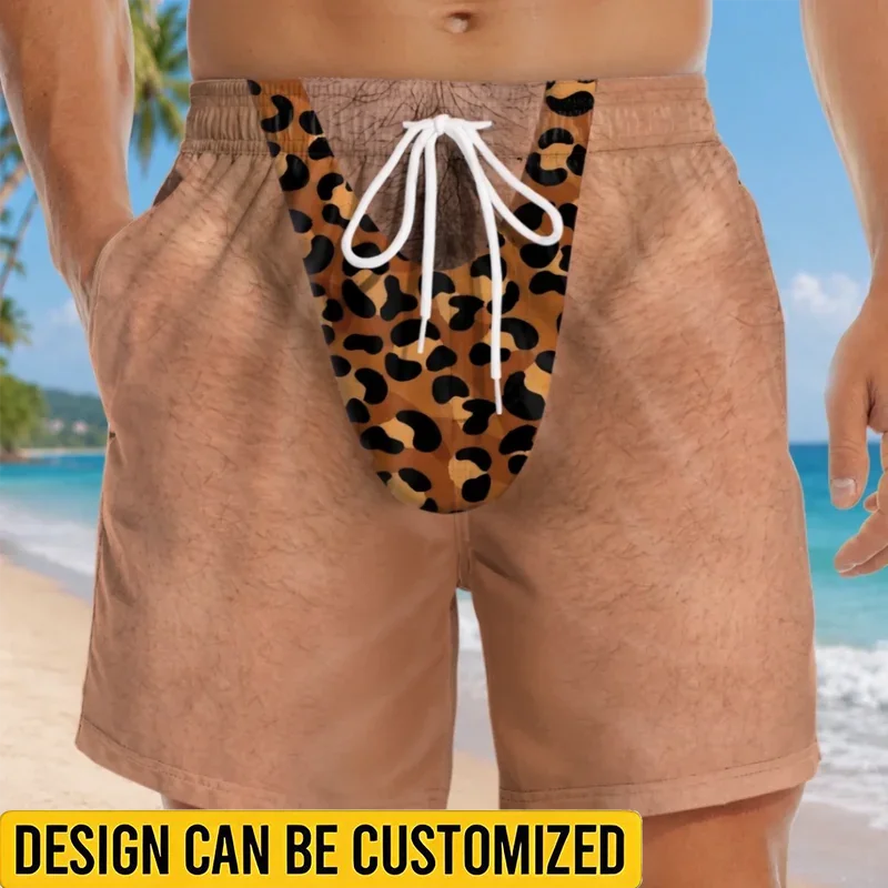 Custom Funny Men Swim Trunks - Personalized Birthday Gifts For Husband, Son, Grandson, Brother, Grandpa, Dad, Yourself - Living Life On The Edge