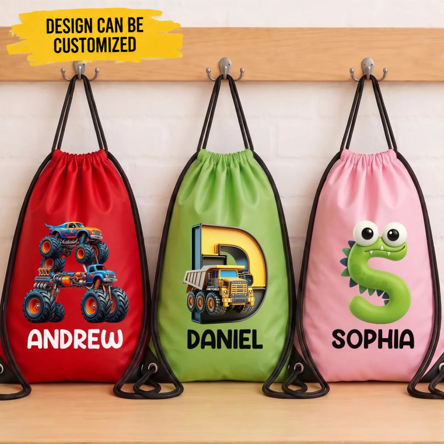 Custom Drawstring Bag - Personalized Birthday Gifts For Kids - Cute Comes Naturally