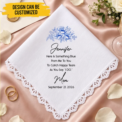 Custom Handkerchief‑Personalized Wedding Gifts For Bride Daughter, Always My Little Girl Sentimental Keepsake Gift From Parents