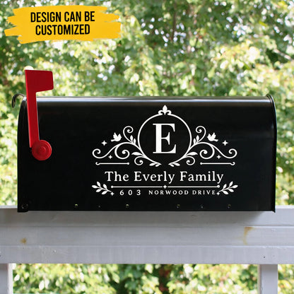 Custom Fairy Tale Mailbox Decal Set- Personalized House Number & Monogram - for Homeowners