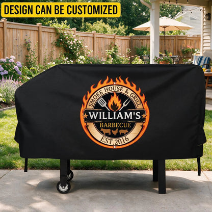 Custom Griddle Cover- Personalized Grilling Gifts For BBQ Lovers, Husband, Son, Grandson, Brother, Grandpa, Dad, Yourself - Grill And Chill
