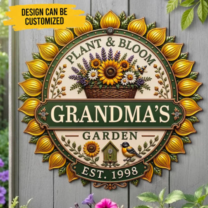 Custom Shaped Metal Sign - Personalized Birthday Garden Gifts For Gardeners - Find Beauty Everywhere