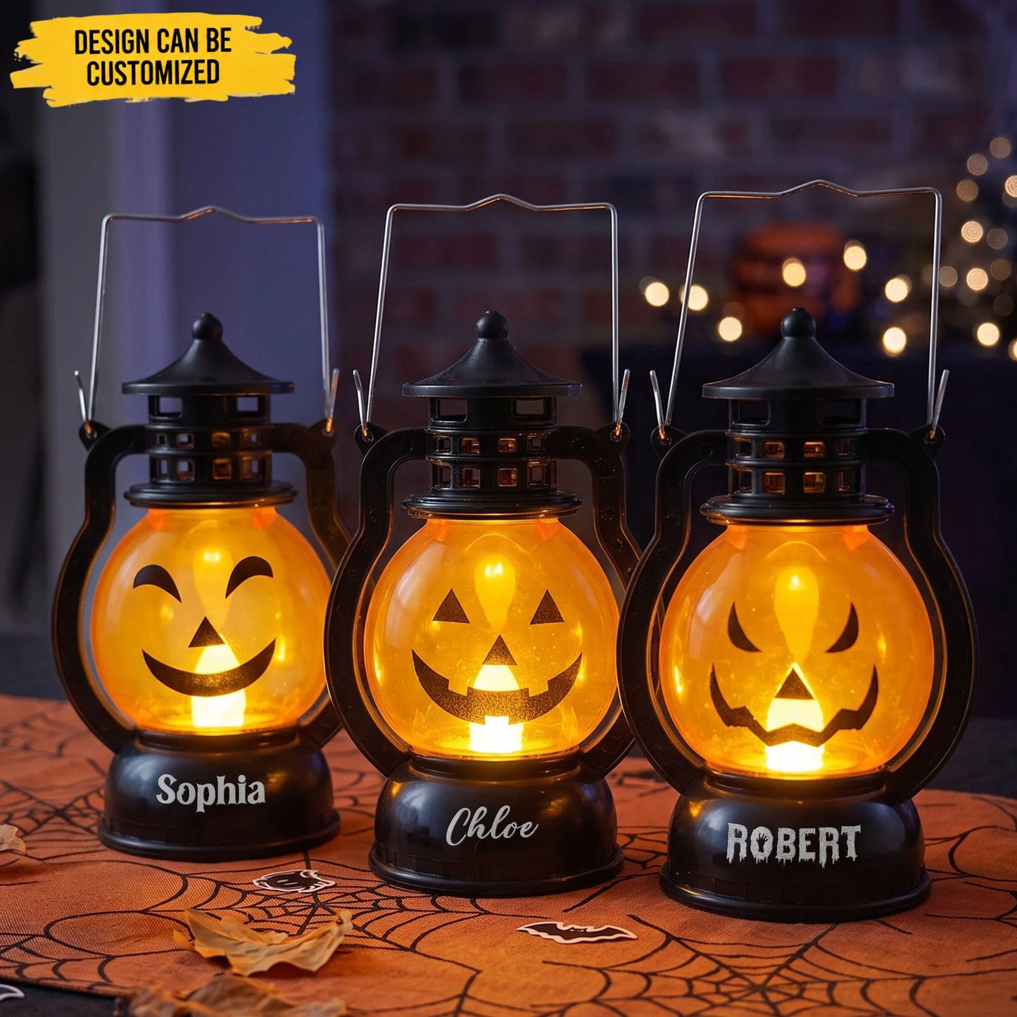 Halloween Pumpkin Face Family - Personalized Pumpkin Light