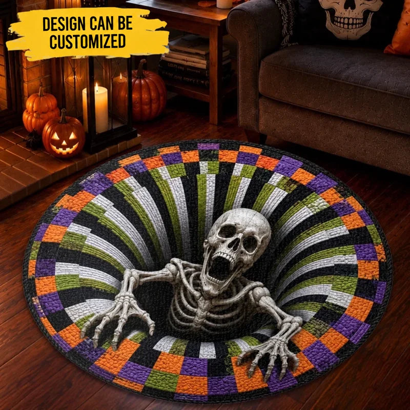 Custom Shaped Doormat - Personalized Halloween Decor Birthday Gifts For Mom, Dad, Brother, Sister - Spooky Nights Together