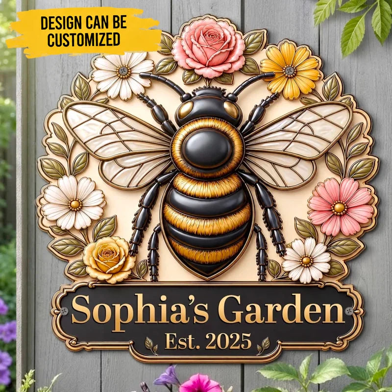 Custom Shaped Metal Sign - Personalized Birthday Garden Gifts For Gardeners - In Full Bloom