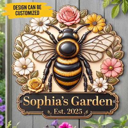 Custom Shaped Metal Sign - Personalized Birthday Garden Gifts For Gardeners - In Full Bloom
