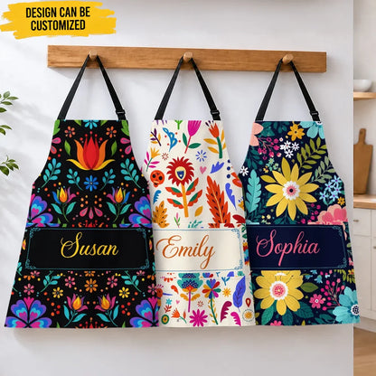 Cook In Fiesta Style ✨ Personalized Floral Apron