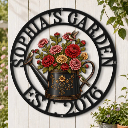 Custom Shaped Metal Sign - Personalized Birthday Garden Gifts For Gardeners - Gardener’s Secret Sanctuary
