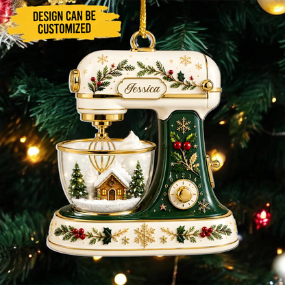 Christmas Baking Mixer - Personalized Ornament, Custom Kitchen Mixer Christmas Keepsake, Baking Gift For Bakers