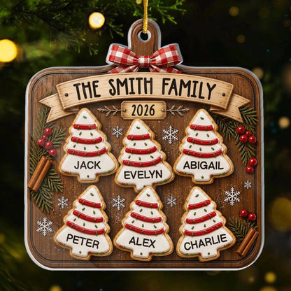 Custom Acrylic Ornament - Personalized Christmas Birthday Gifts For Mom, Dad, Brother, Sister - Baked With Love