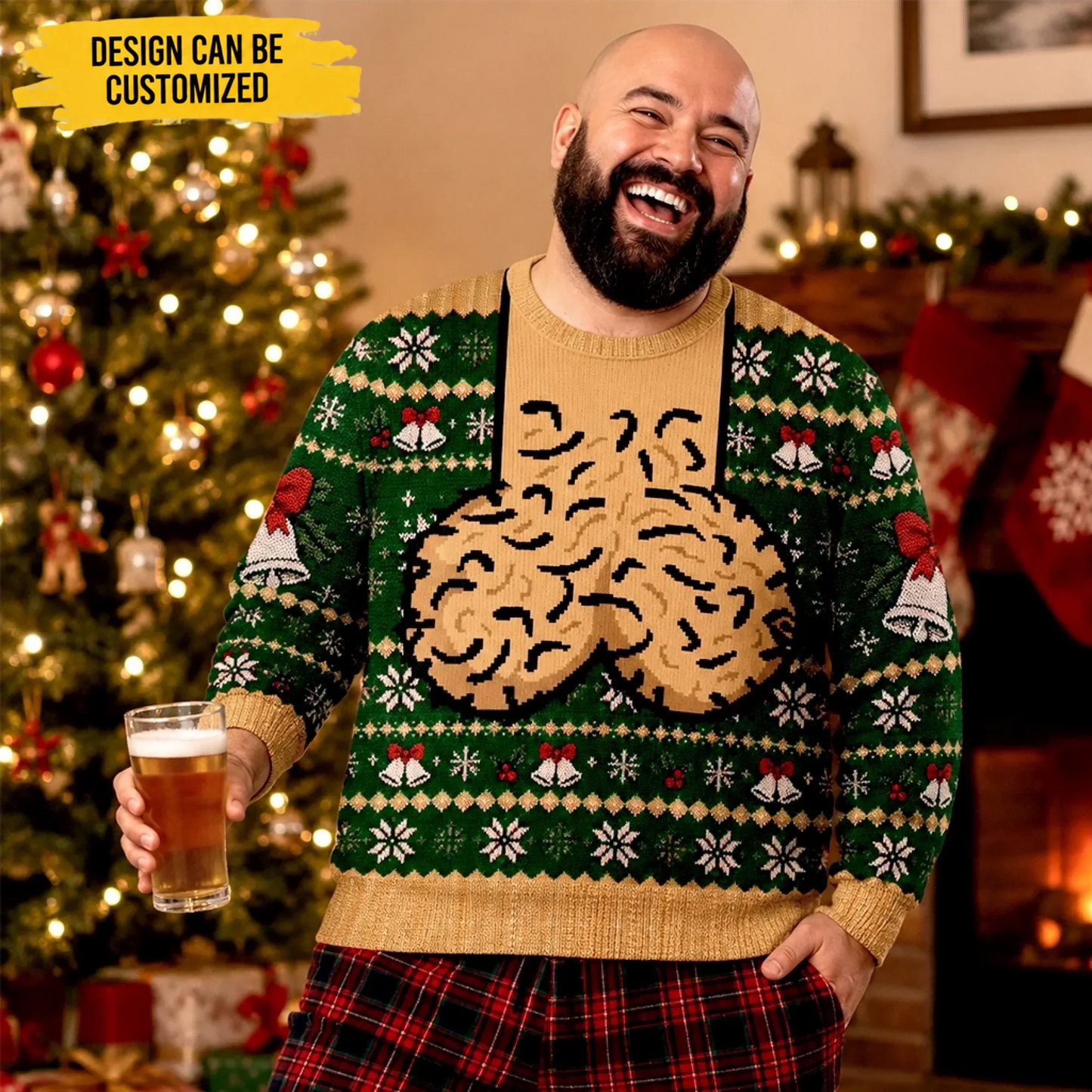 Custom Funny Ugly Sweatshirt - Personalized Christmas Birthday Gifts For Husband, Son, Grandson, Brother, Grandpa, Dad, Yourself - Jingle Balls All The Way Today