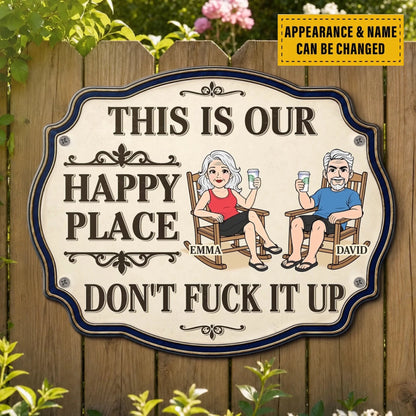 Custom Shaped Metal Sign - Personalized Anniversary Wedding Gifts For Husband And Wife, Him And Her - A Little Slice Of Heaven