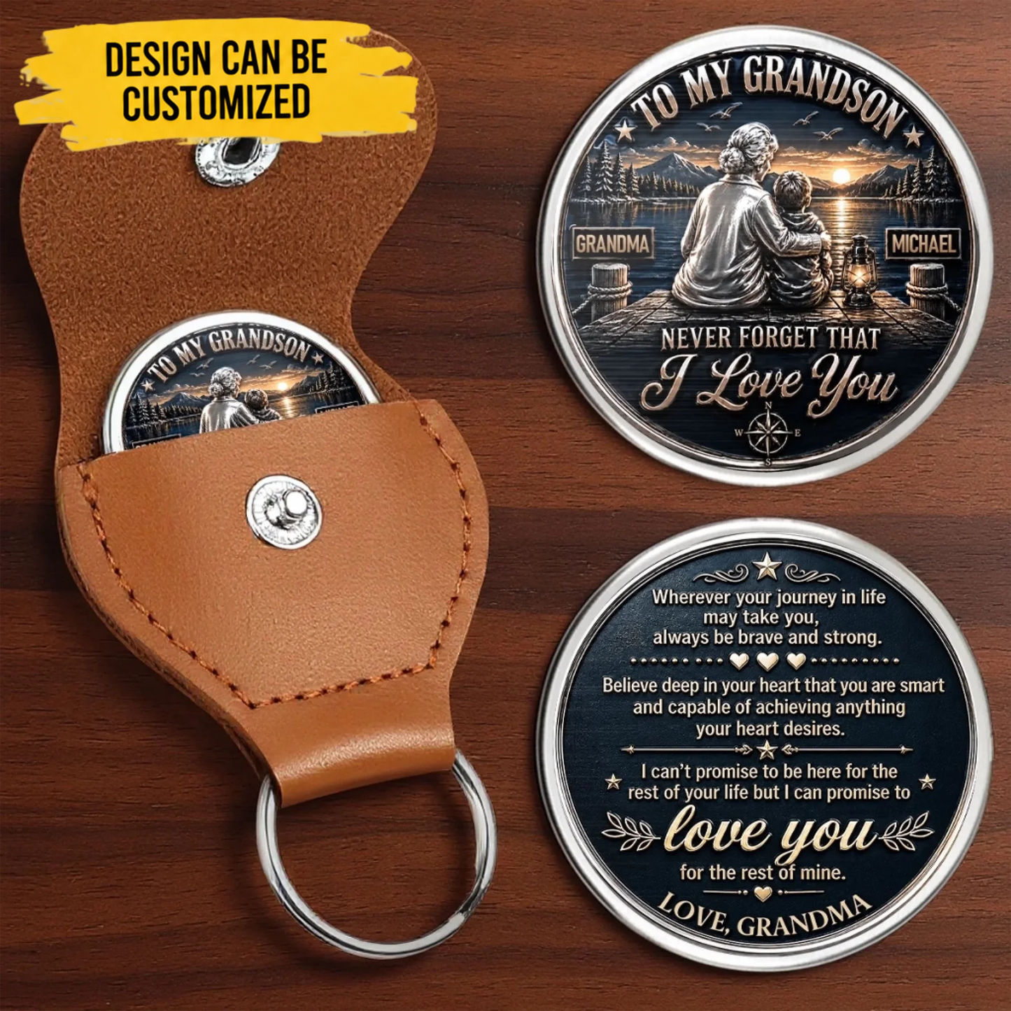 Custom Pocket Hug - Personalized Birthday Gifts For Grandson - Loved Beyond Measure