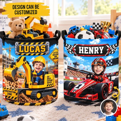 Custom Photo Laundry Basket - Personalized Birthday Gifts For Kids - Built To Explore