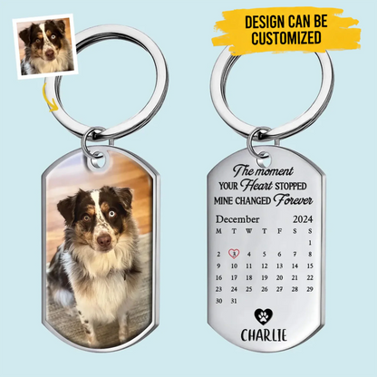 Custom Pet Photo Keychain - Personalized Sympathy Gifts For Pet Lovers - Forever In My Heart