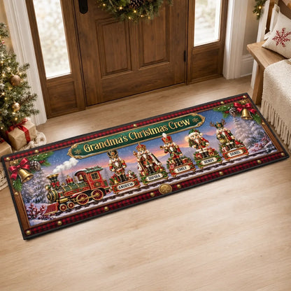 Custom Runner Rug - Personalized Christmas Birthday Gifts For Grandma, Grandpa - Warm Lights, Happy Home