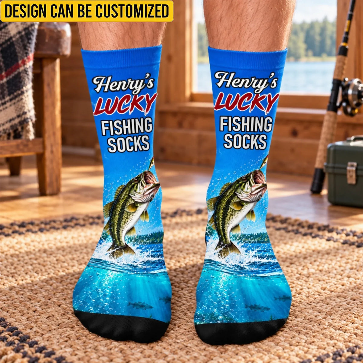 Custom Crew Socks - Personalized Fishing Gifts For Dad, Son, Brother, Grandpa - Good Times Great Catches