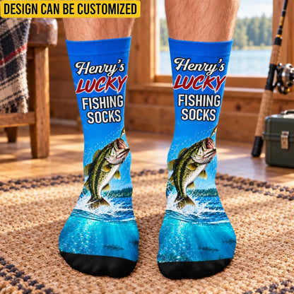 Custom Crew Socks - Personalized Fishing Gifts For Dad, Son, Brother, Grandpa - Good Times Great Catches