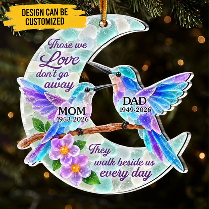 Custom Sea Glass Acrylic Ornament - Personalized Christmas Memorial Sympathy Gifts For Loss Of Mom, Dad - Forever Part Of My Story