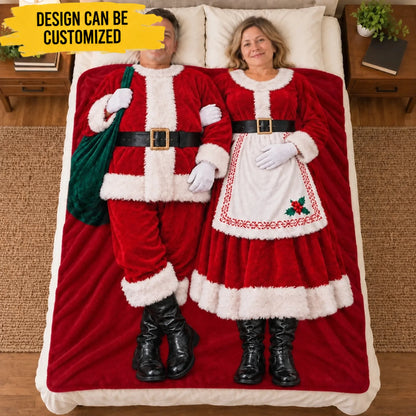 Custom Blanket - Personalized Anniversary Wedding Gifts For Husband And Wife, Him And Her - Together For Every Happy Holiday