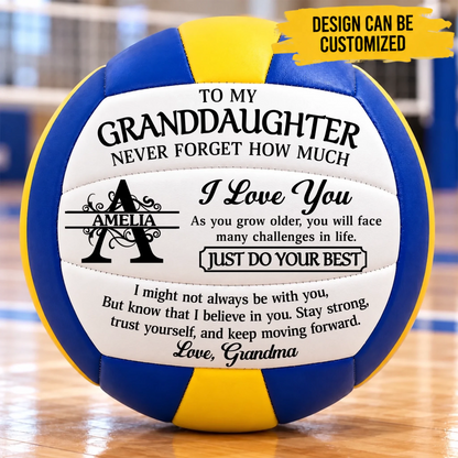 Custom Name Grandma Love Gifts for Daughter, Granddaughter, Son, Grandson - Personalized Volleyball