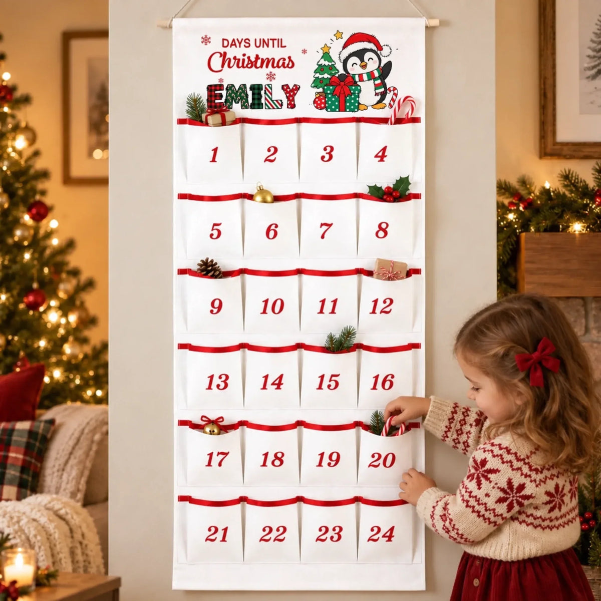 Custom Christmas Countdown Gifts for Kids - Personalized Advent Calendar