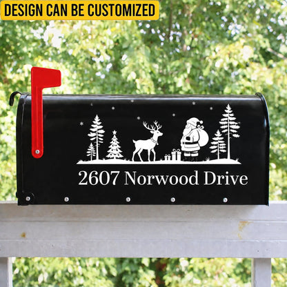 Custom Address & House Number Santa Claus Lover Gifts - Personalized Mailbox Decal