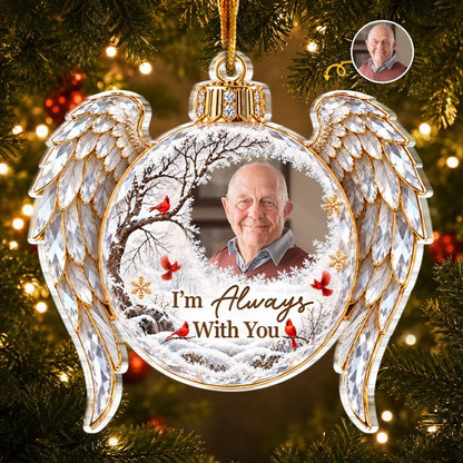 Custom Photo Memorial Angel Christmas Gifts - Personalized Acrylic Ornament