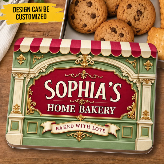 Custom Name Home Bakery Gifts For Bakers - Personalized Metal Tin