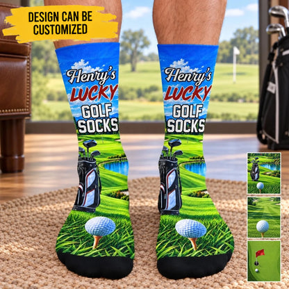 Custom Golf Crew Socks - Personalized Birthday Gifts For Golf Lovers, Sports Fans, Sports Lovers - Fairways Feel Like Home